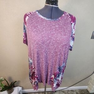 Cato Muted Pink Short Sleeve Top 18/20 (5474)